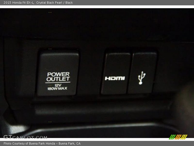 Crystal Black Pearl / Black 2015 Honda Fit EX-L