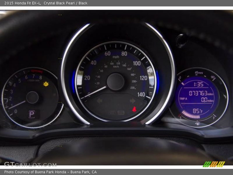 Crystal Black Pearl / Black 2015 Honda Fit EX-L