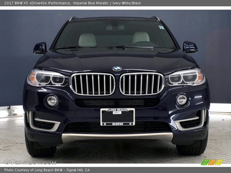Imperial Blue Metallic / Ivory White/Black 2017 BMW X5 xDrive40e iPerformance