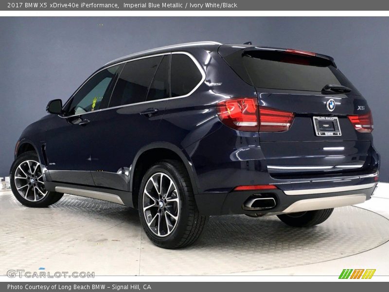 Imperial Blue Metallic / Ivory White/Black 2017 BMW X5 xDrive40e iPerformance