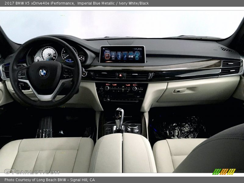 Imperial Blue Metallic / Ivory White/Black 2017 BMW X5 xDrive40e iPerformance