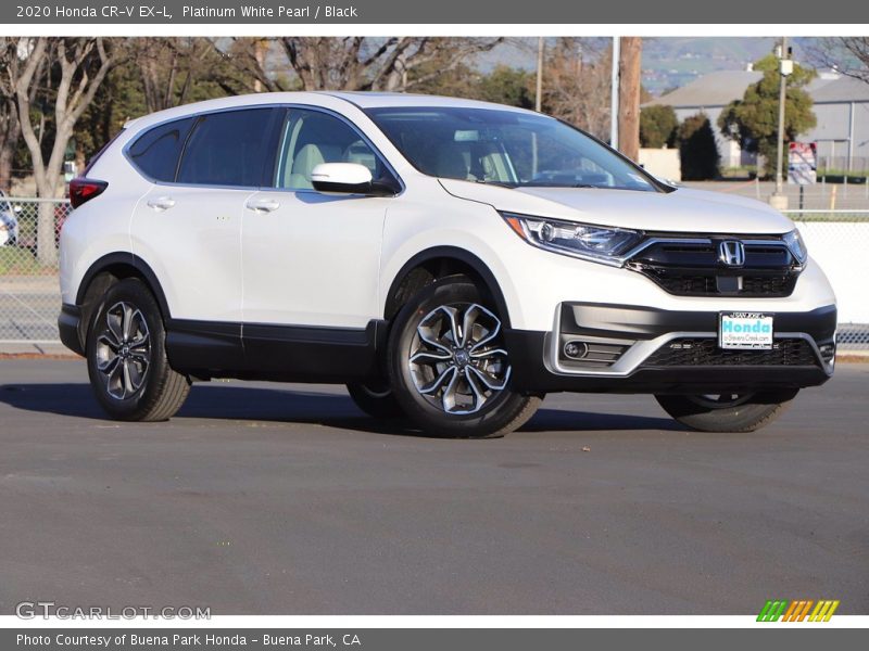 Platinum White Pearl / Black 2020 Honda CR-V EX-L