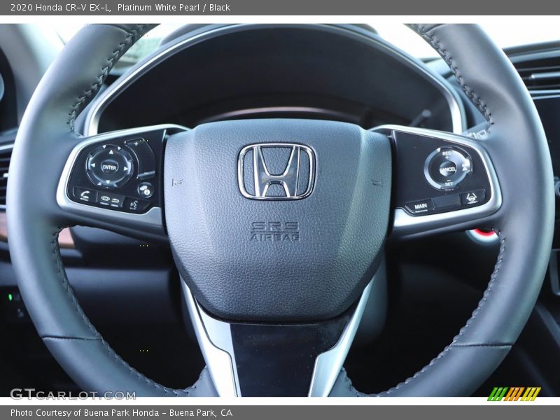 Platinum White Pearl / Black 2020 Honda CR-V EX-L
