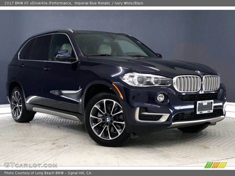 Imperial Blue Metallic / Ivory White/Black 2017 BMW X5 xDrive40e iPerformance