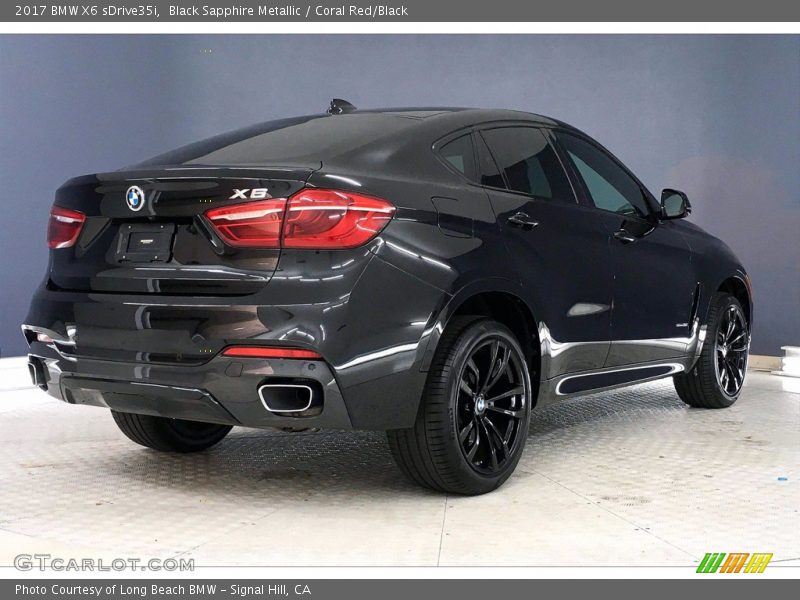 Black Sapphire Metallic / Coral Red/Black 2017 BMW X6 sDrive35i