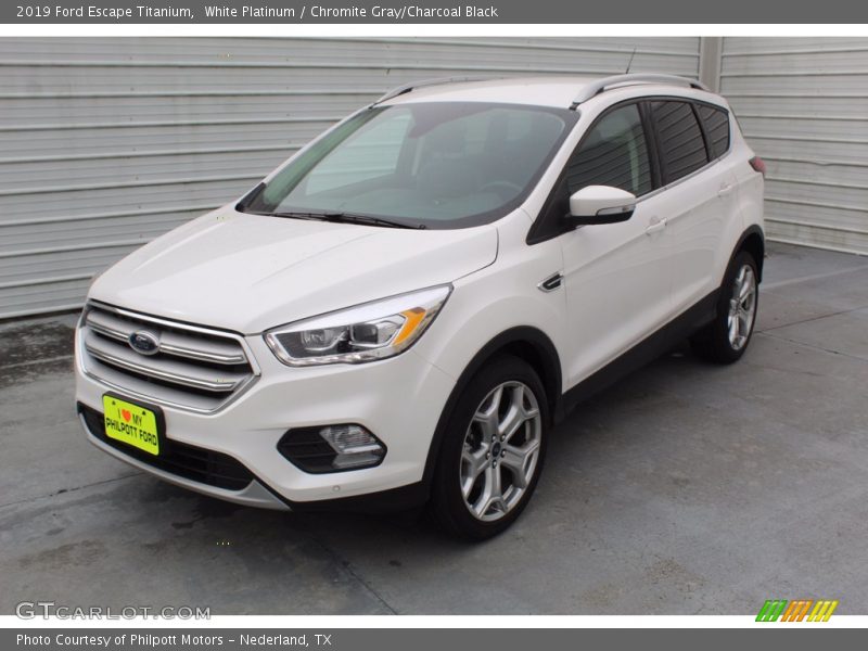 White Platinum / Chromite Gray/Charcoal Black 2019 Ford Escape Titanium