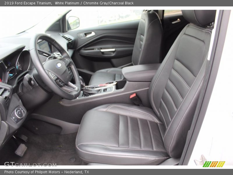 White Platinum / Chromite Gray/Charcoal Black 2019 Ford Escape Titanium