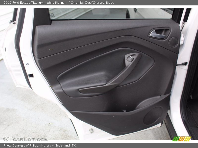 White Platinum / Chromite Gray/Charcoal Black 2019 Ford Escape Titanium