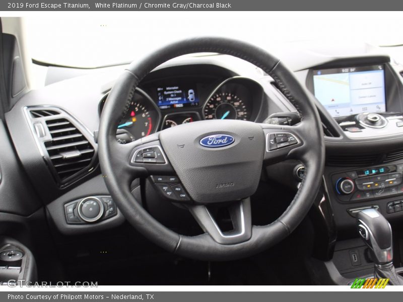 White Platinum / Chromite Gray/Charcoal Black 2019 Ford Escape Titanium