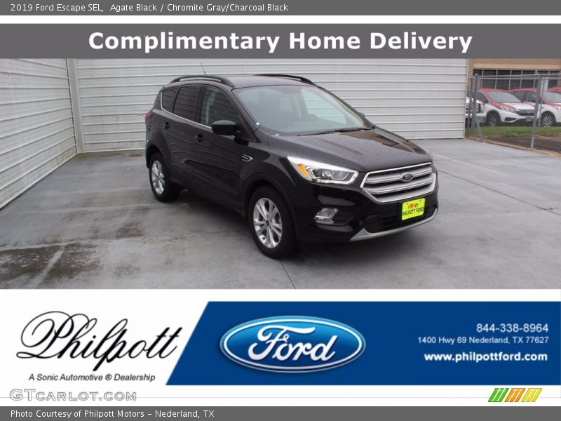 Agate Black / Chromite Gray/Charcoal Black 2019 Ford Escape SEL
