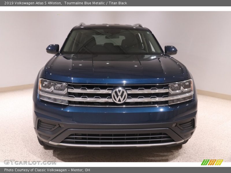 Tourmaline Blue Metallic / Titan Black 2019 Volkswagen Atlas S 4Motion