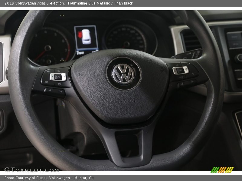 Tourmaline Blue Metallic / Titan Black 2019 Volkswagen Atlas S 4Motion