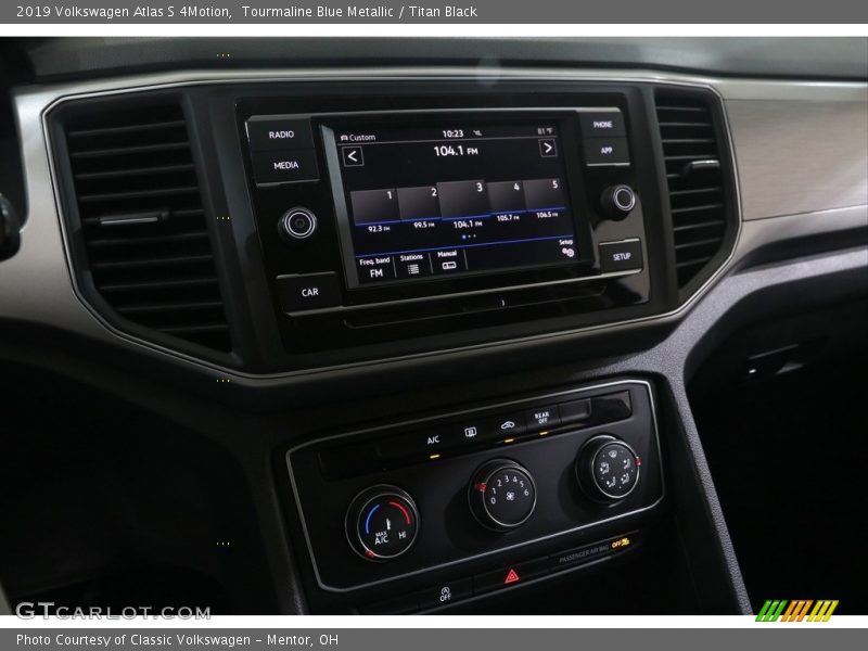 Tourmaline Blue Metallic / Titan Black 2019 Volkswagen Atlas S 4Motion