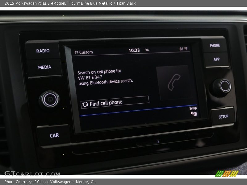 Tourmaline Blue Metallic / Titan Black 2019 Volkswagen Atlas S 4Motion