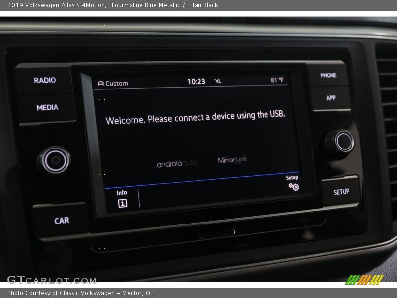 Tourmaline Blue Metallic / Titan Black 2019 Volkswagen Atlas S 4Motion