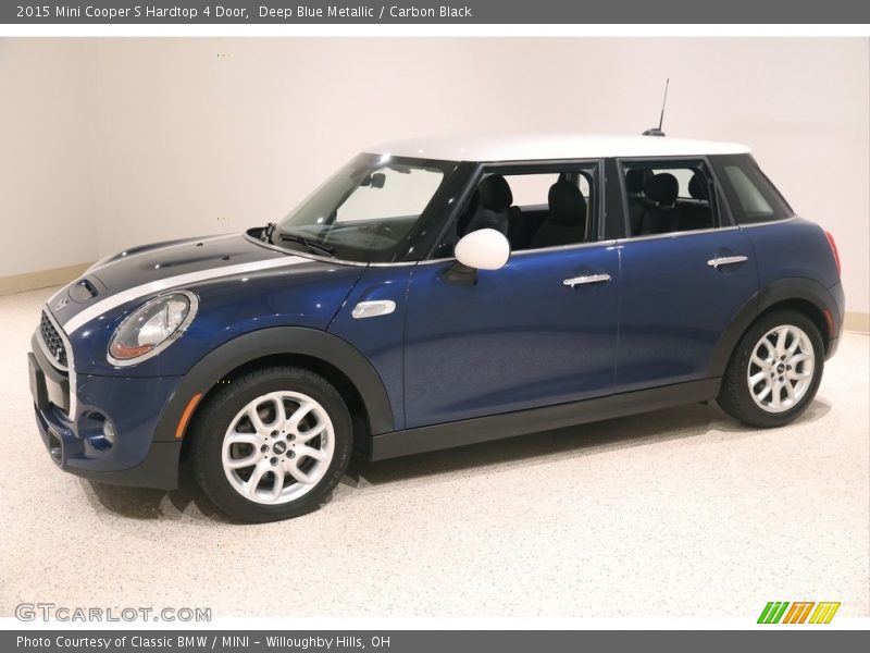 Deep Blue Metallic / Carbon Black 2015 Mini Cooper S Hardtop 4 Door