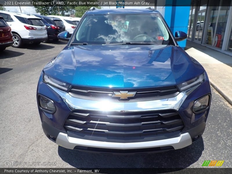 Pacific Blue Metallic / Jet Black/Medium Ash Gray 2021 Chevrolet TrailBlazer LT AWD