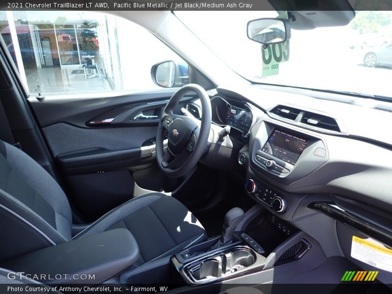 Pacific Blue Metallic / Jet Black/Medium Ash Gray 2021 Chevrolet TrailBlazer LT AWD