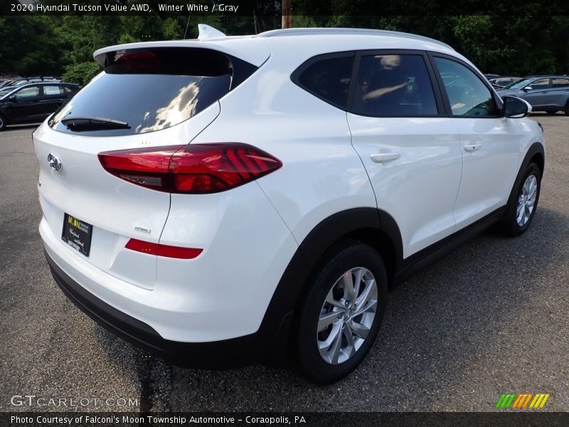 Winter White / Gray 2020 Hyundai Tucson Value AWD