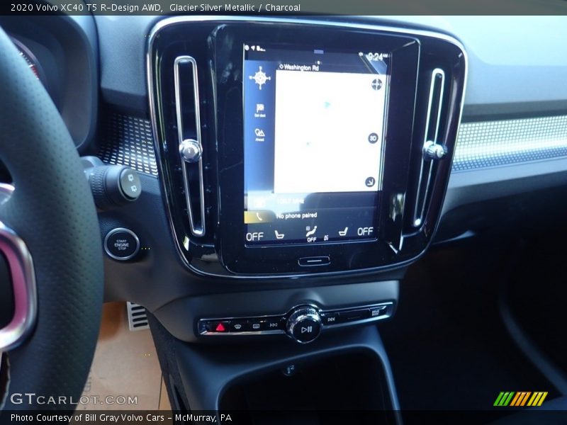 Glacier Silver Metallic / Charcoal 2020 Volvo XC40 T5 R-Design AWD
