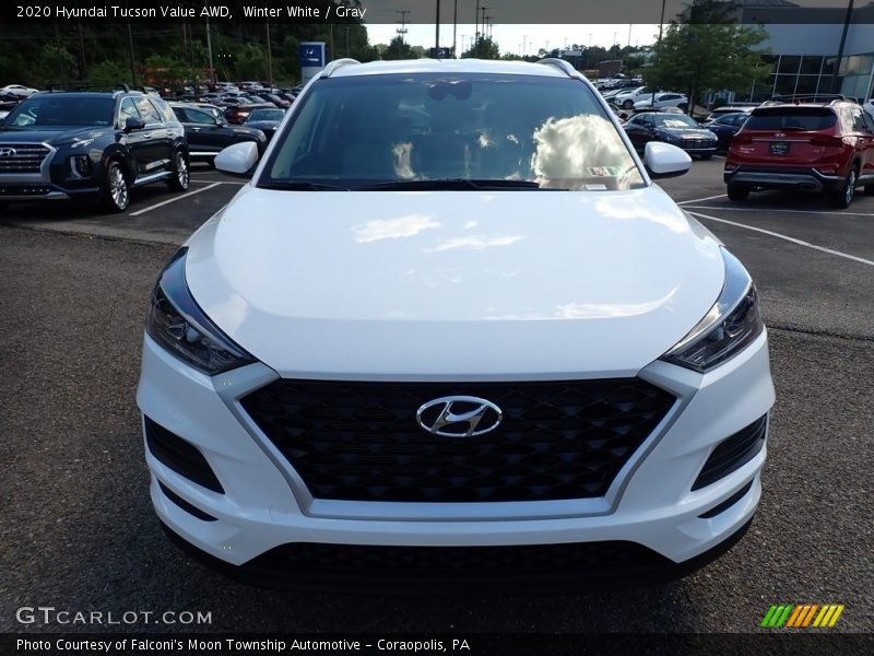 Winter White / Gray 2020 Hyundai Tucson Value AWD