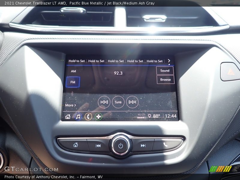Pacific Blue Metallic / Jet Black/Medium Ash Gray 2021 Chevrolet TrailBlazer LT AWD