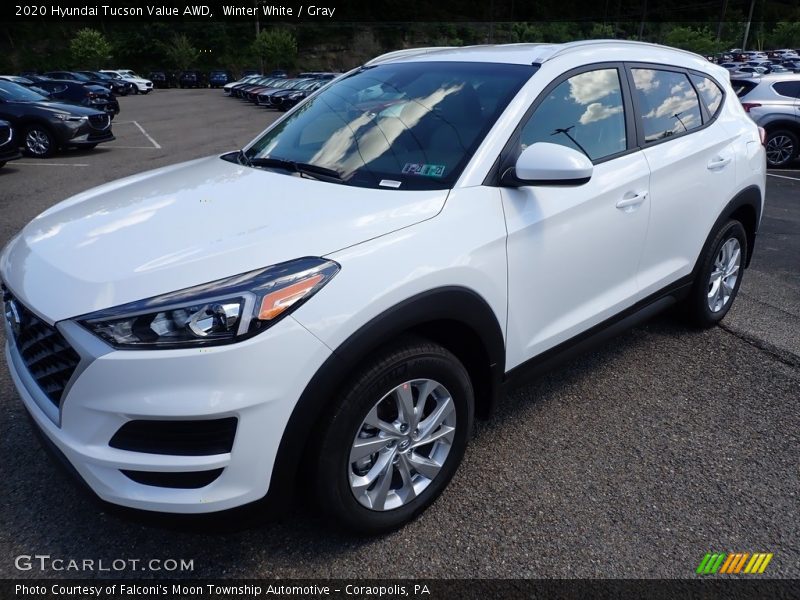 Winter White / Gray 2020 Hyundai Tucson Value AWD