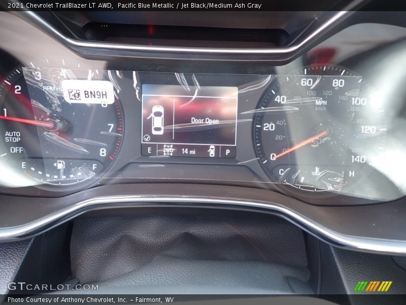 Pacific Blue Metallic / Jet Black/Medium Ash Gray 2021 Chevrolet TrailBlazer LT AWD