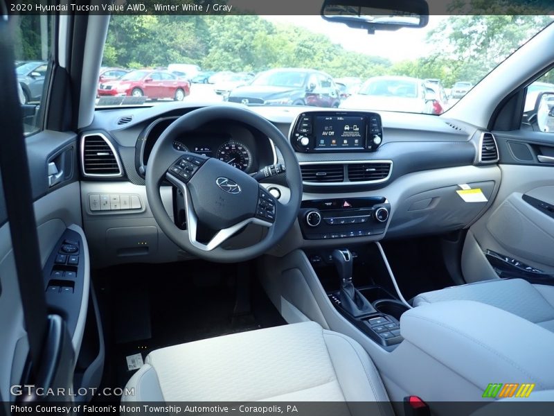 Winter White / Gray 2020 Hyundai Tucson Value AWD