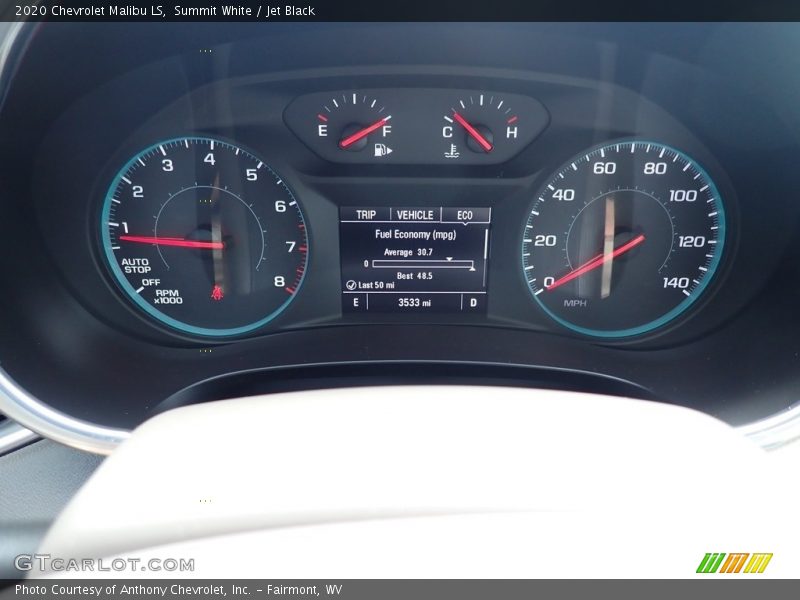 Summit White / Jet Black 2020 Chevrolet Malibu LS