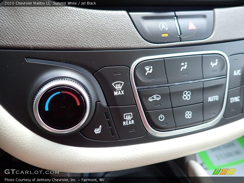 Summit White / Jet Black 2020 Chevrolet Malibu LS