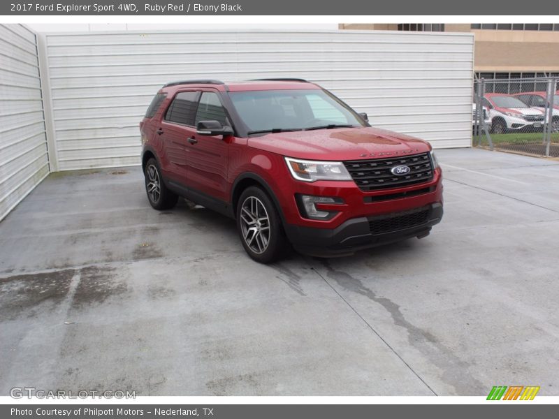 Ruby Red / Ebony Black 2017 Ford Explorer Sport 4WD