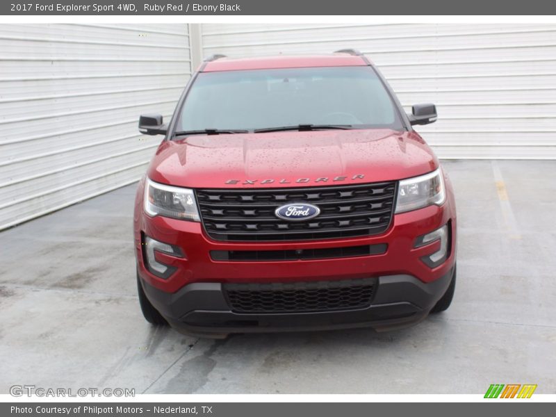 Ruby Red / Ebony Black 2017 Ford Explorer Sport 4WD