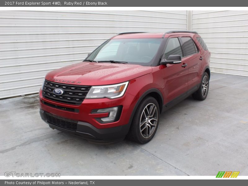 Ruby Red / Ebony Black 2017 Ford Explorer Sport 4WD