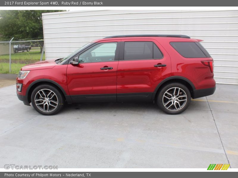 Ruby Red / Ebony Black 2017 Ford Explorer Sport 4WD