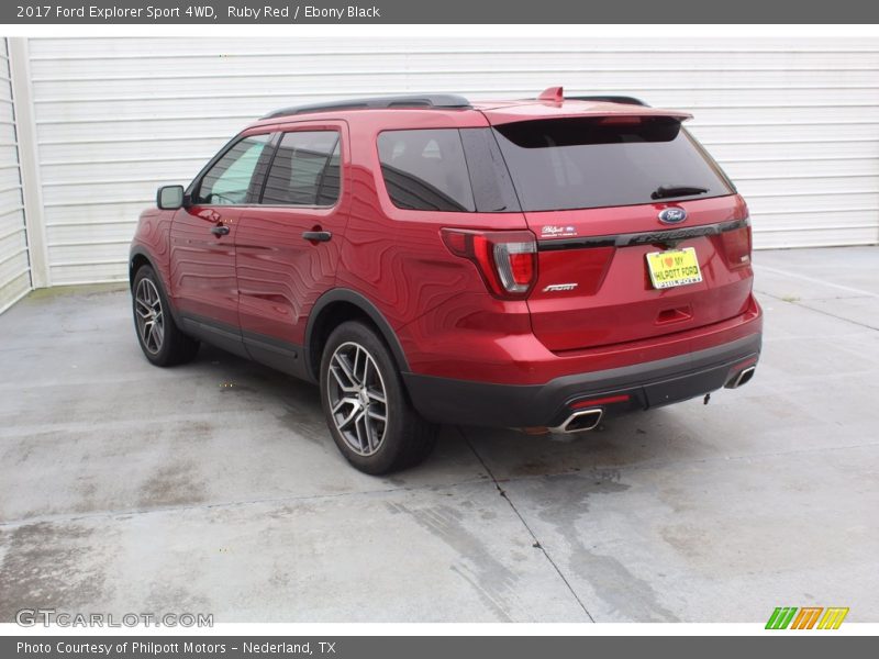 Ruby Red / Ebony Black 2017 Ford Explorer Sport 4WD