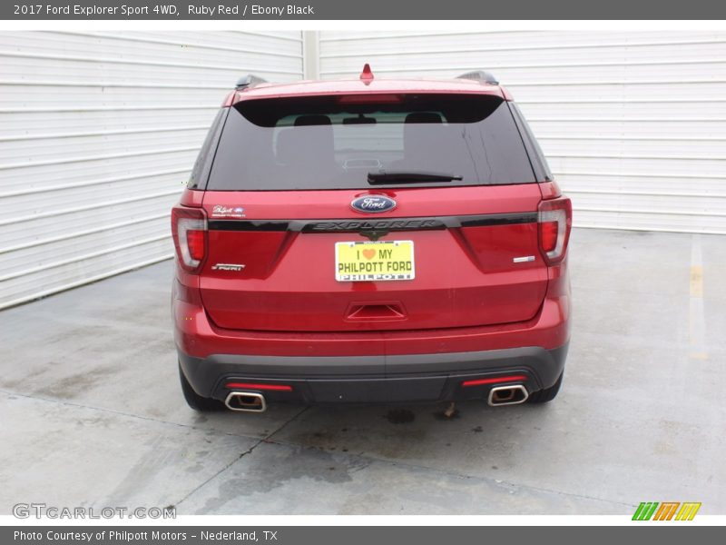 Ruby Red / Ebony Black 2017 Ford Explorer Sport 4WD
