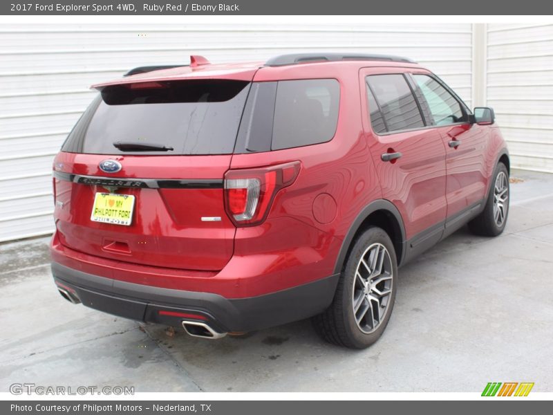 Ruby Red / Ebony Black 2017 Ford Explorer Sport 4WD