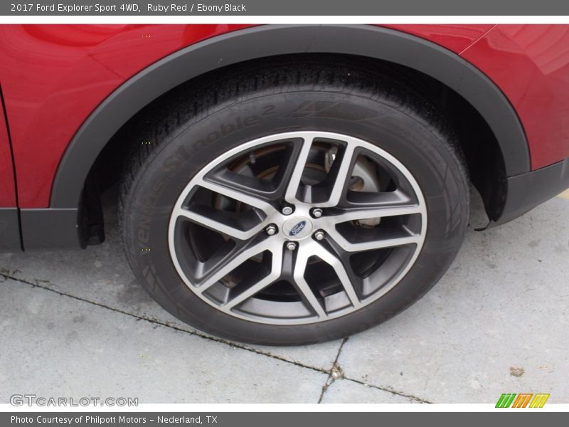 Ruby Red / Ebony Black 2017 Ford Explorer Sport 4WD