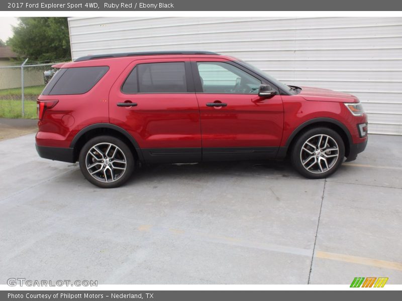Ruby Red / Ebony Black 2017 Ford Explorer Sport 4WD