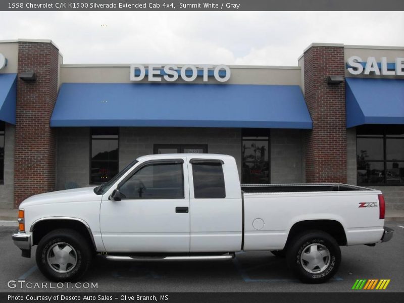 Summit White / Gray 1998 Chevrolet C/K K1500 Silverado Extended Cab 4x4