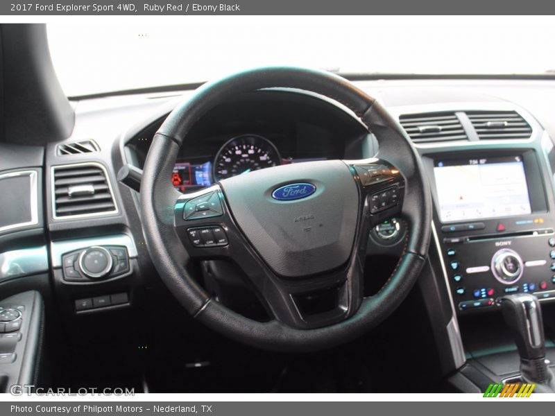 Ruby Red / Ebony Black 2017 Ford Explorer Sport 4WD