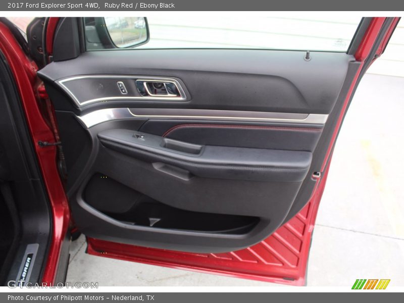 Ruby Red / Ebony Black 2017 Ford Explorer Sport 4WD