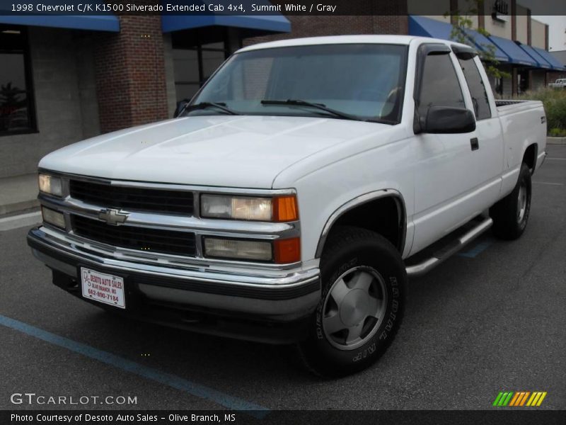 Summit White / Gray 1998 Chevrolet C/K K1500 Silverado Extended Cab 4x4