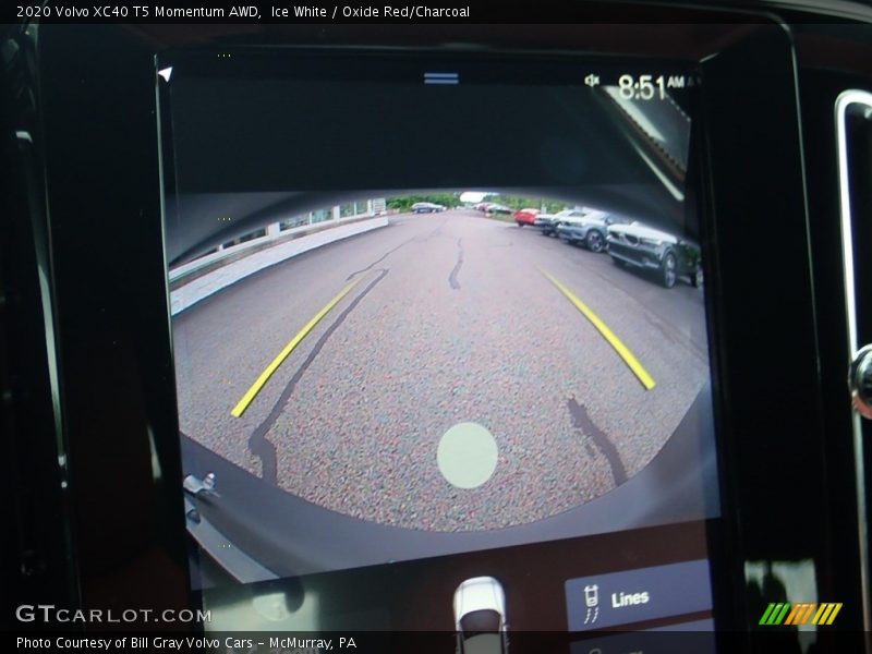 Ice White / Oxide Red/Charcoal 2020 Volvo XC40 T5 Momentum AWD