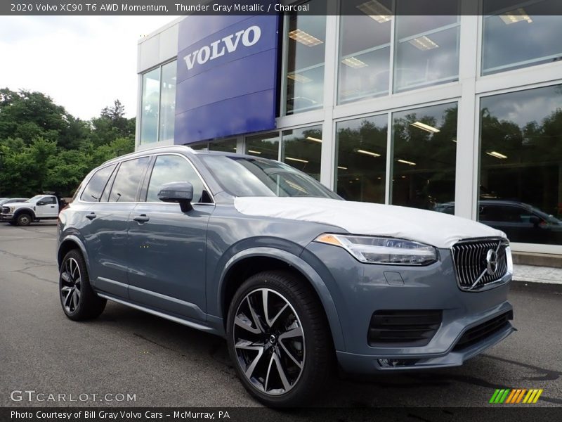 Thunder Gray Metallic / Charcoal 2020 Volvo XC90 T6 AWD Momentum