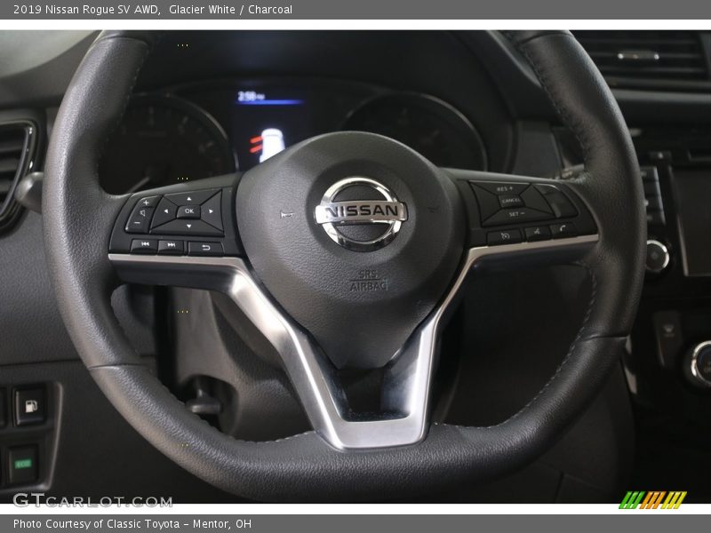 Glacier White / Charcoal 2019 Nissan Rogue SV AWD