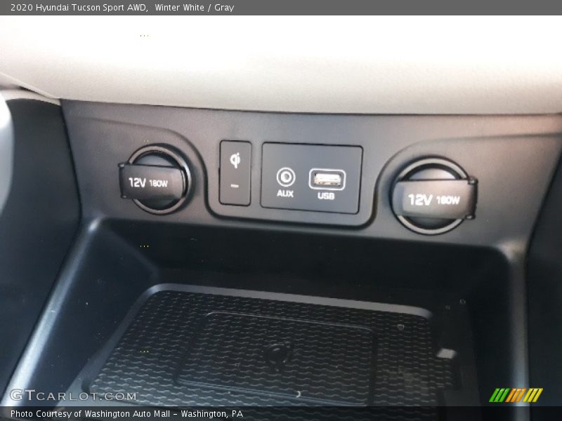 Winter White / Gray 2020 Hyundai Tucson Sport AWD