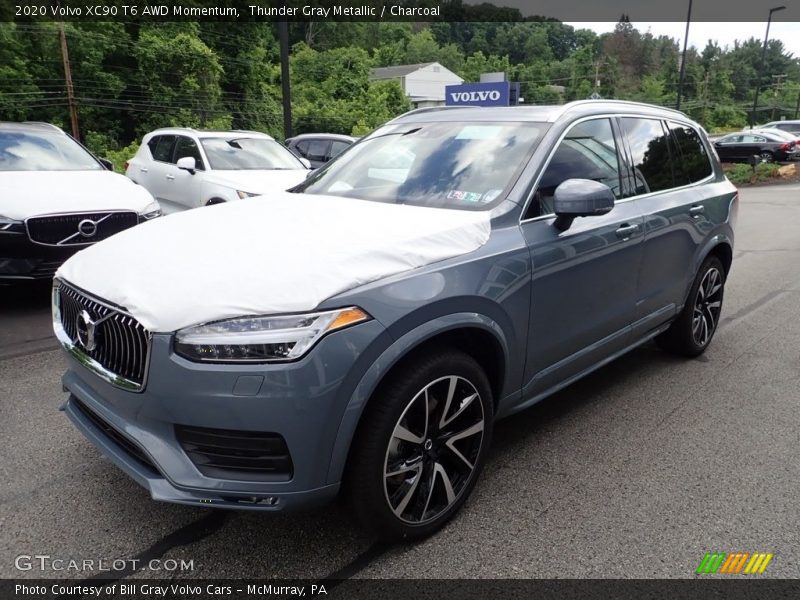 Thunder Gray Metallic / Charcoal 2020 Volvo XC90 T6 AWD Momentum