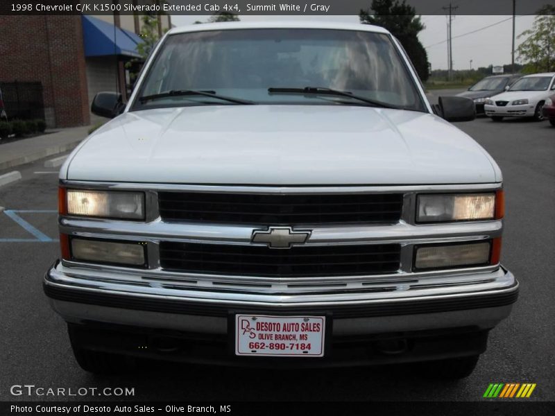 Summit White / Gray 1998 Chevrolet C/K K1500 Silverado Extended Cab 4x4